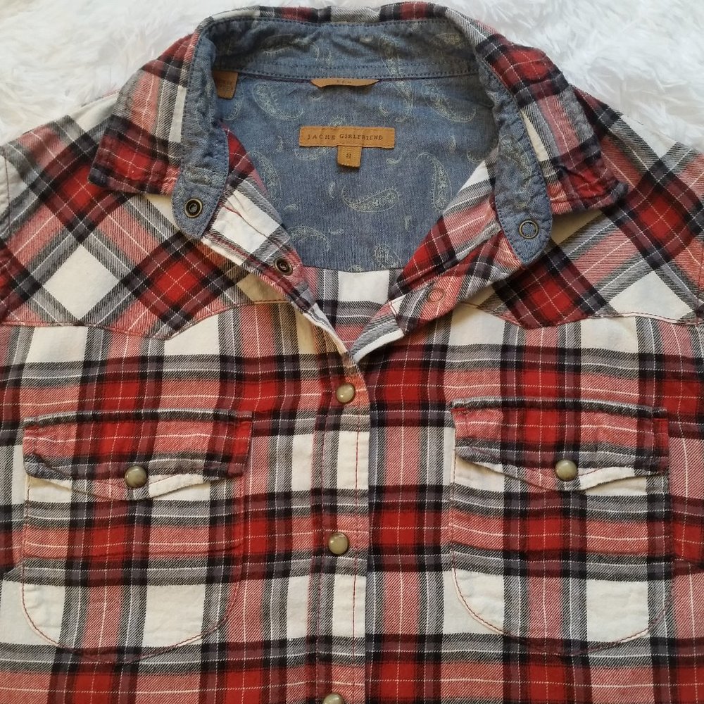 Jachs Girlfriend Red Plaid Shirt - Picture 3 of 8